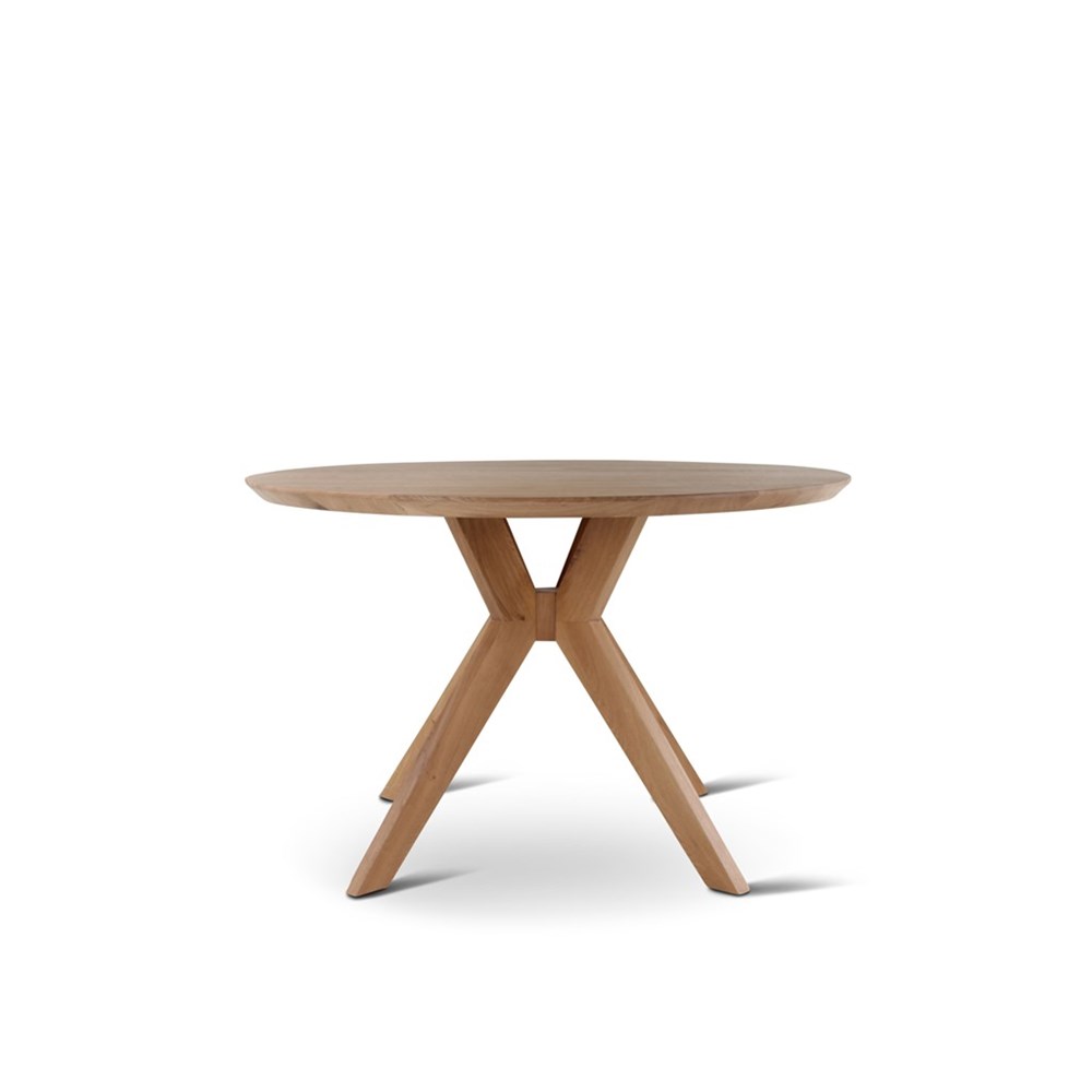 ronde houten tafel met houten poten